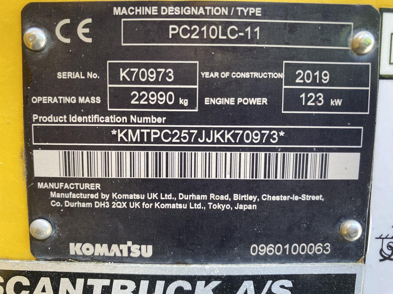 Bandgrävare Komatsu PC210LC-11