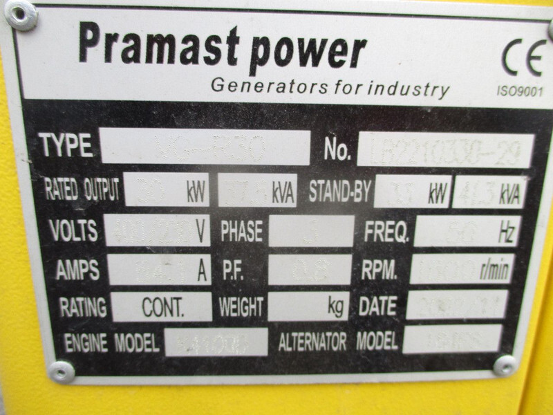 Ny Elgenerator Diversen Pramast VG-R30 , 41.3 KVA , New Diesel generator, 3 Phase: bild 15