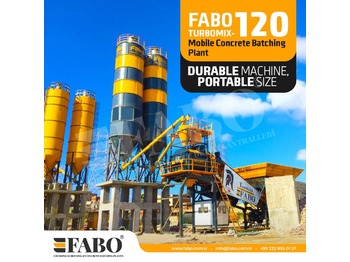 Ny Betongfabrik FABO TURBOMİX 120 NEW DESIGN MOBILE CONCRETE BATCHING PLANT IN ALL CAPACITIES: bild 1