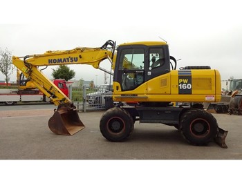 Grävmaskin på däck Komatsu PW 160-7K