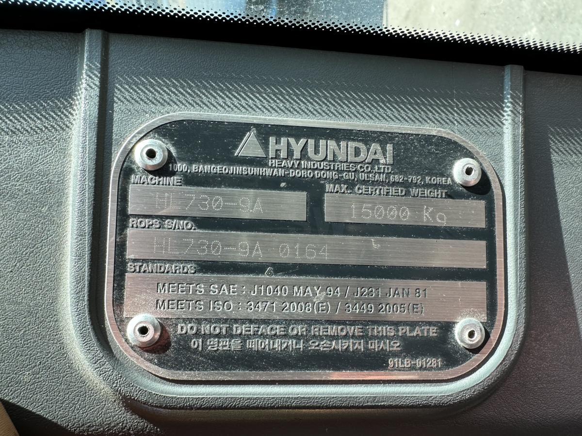 Hjullastare Hyundai HL730-9A 4X4 Radlader Mulch-/Klappschaufel KLIMA A/C