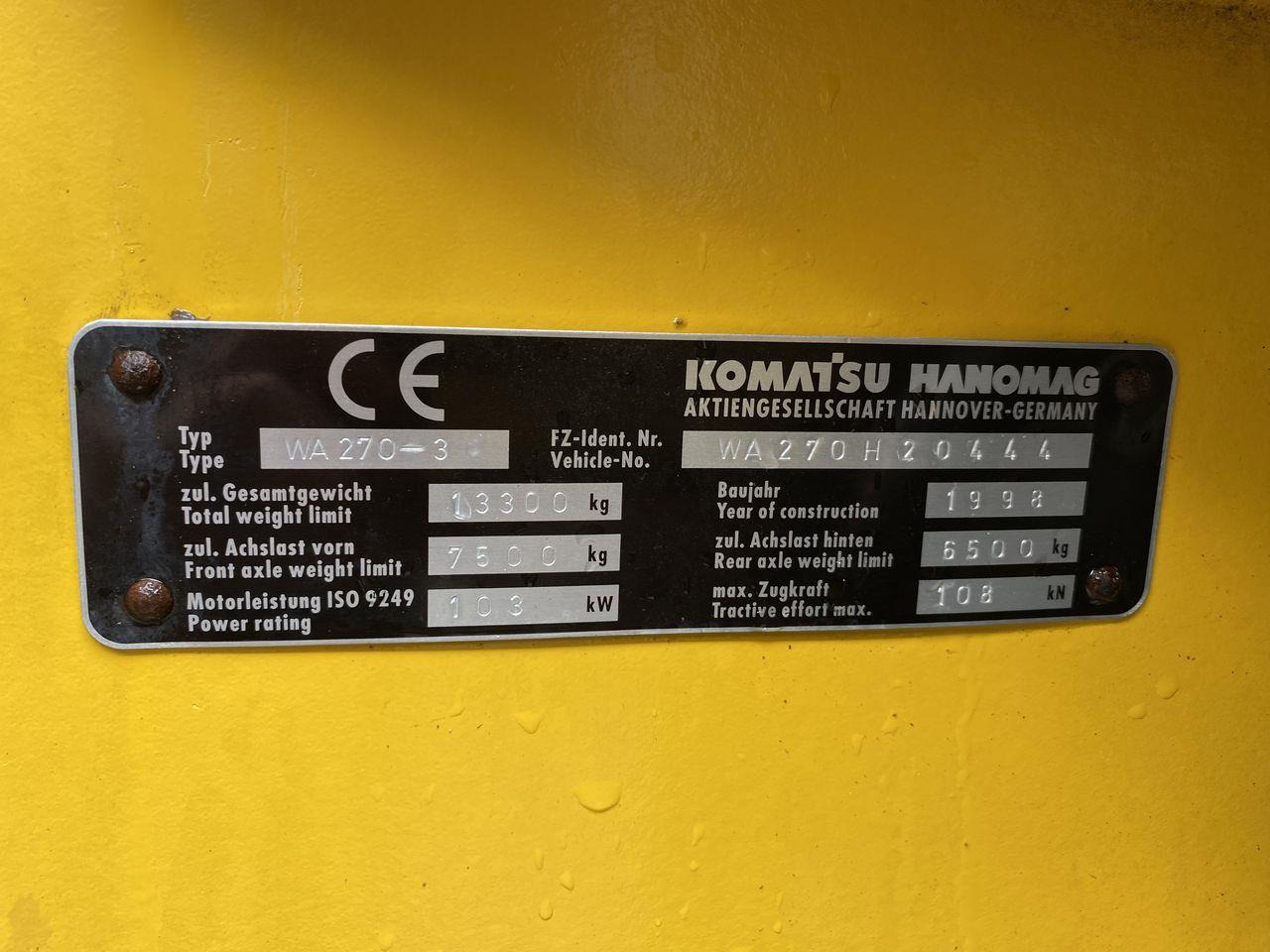 Hjullastare Komatsu WA270-3