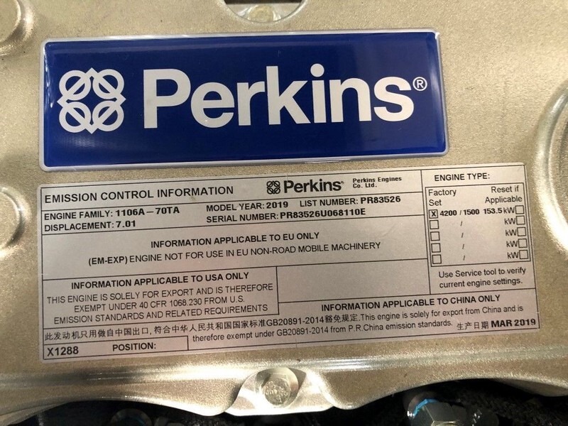 Ny Elgenerator Perkins 165 kVA Supersilent generatorset: bild 4
