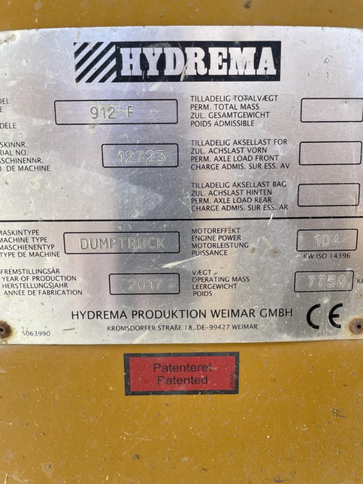 Ramstyrd dumper Hydrema 912F