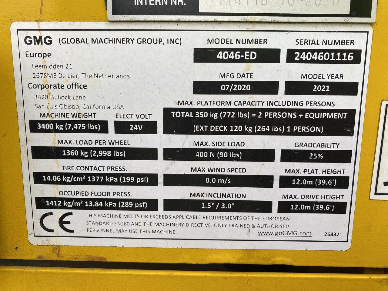 Saxlift GMG 4046-ED 2.0