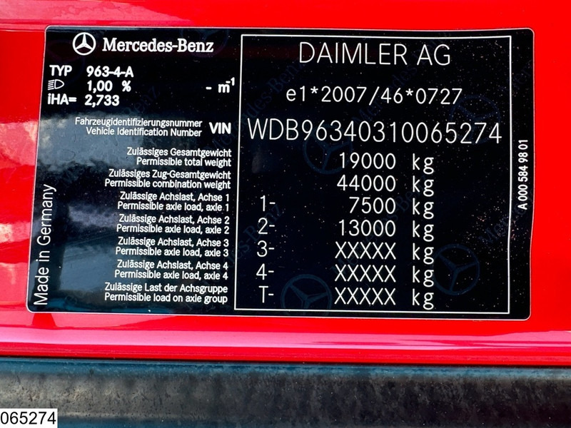 Dragbil Mercedes-Benz Actros 1843 EURO 6, ADR 11 08 2024, PTO: bild 6