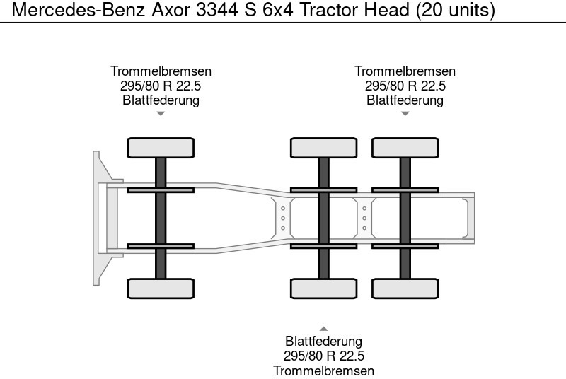 Ny Dragbil Mercedes-Benz Axor 3344 S 6x4 Tractor Head (20 units): bild 17