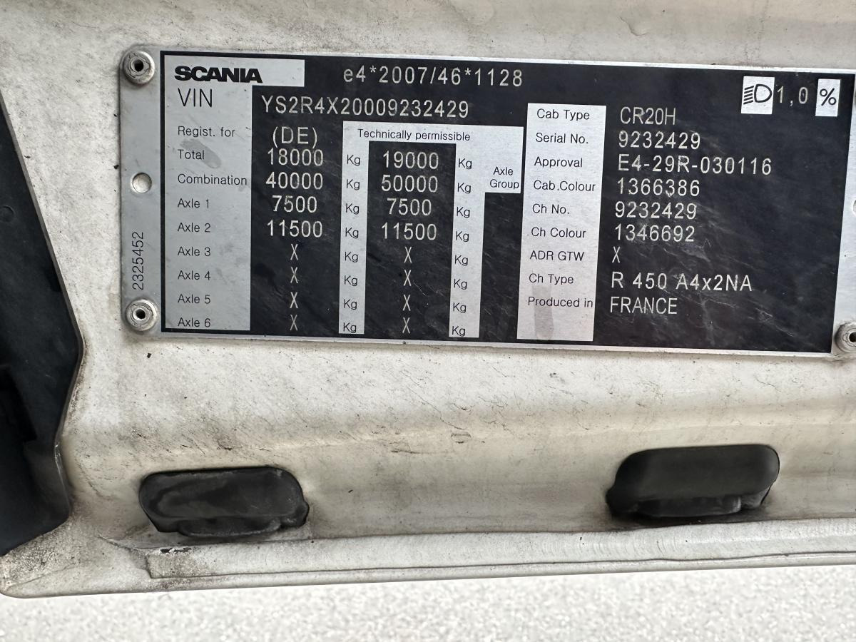 Dragbil Scania R 450 LA 4X2 Standard SZM Intarder Wartungsvertrag!