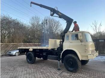 Kranbil, Flakbil Bedford MJ 4x4 Crane Hiab Truck Ex military: bild 1