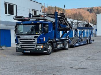 Biltransportbil lastbil Scania P450 + Eurolohr 2.53 WXS