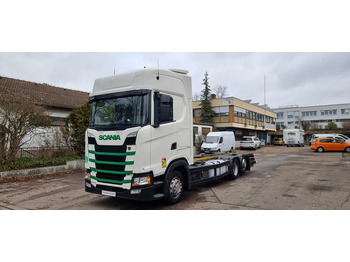 Containerbil/ Växelflak lastbil Scania 6X2 BDF Intarder Lenkachse VANTEC hyd Hubr