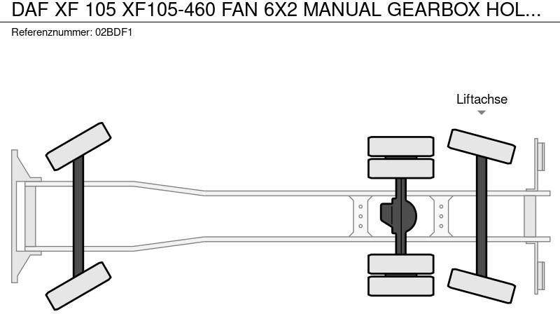 Chassi lastbil DAF XF 105 XF105-460 FAN 6X2 MANUAL GEARBOX HOLLAND TRUCK: bild 20