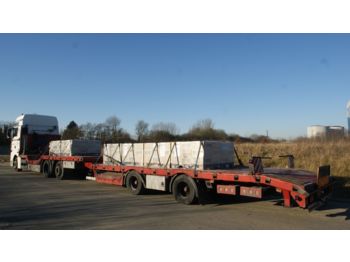 Flakbil MAN 6x2 mit anhänger special maschinen transport