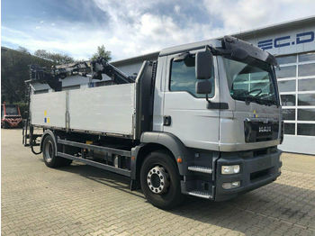Flakbil MAN TGM 18.340 Pritsche Kran ATLAS 105.2 *Hochsitz