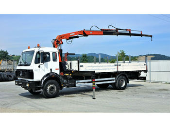 Flakbil Mercedes-Benz 1824 Pritsche 7,10m+ Kran*4x2*Topzustand!
