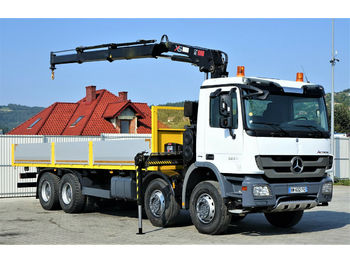 Flakbil Mercedes-Benz Actros 3236 Pritsche 8,00 m + KRAN / 8x4