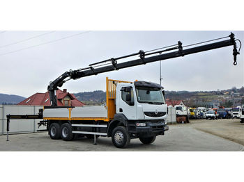 Flakbil Renault Kerax 370 DXI*Pritsche6,30m+Kran/FUNK*Topzustand