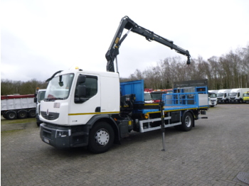 Flakbil Renault Premium 260.19 dxi Euro 5 + Hiab 111 B-2 HiDuo