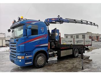 Flakbil Scania R500LB6X2*4HHA combi+crane PM22SP-7