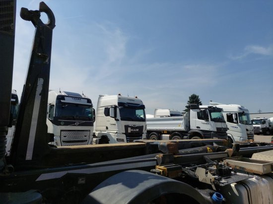 Lastväxlare lastbil, Kranbil Iveco 8x4 Meiller Abroller, Automatik, E6, Retarder,: bild 14