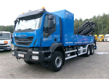 Iveco AD260T33 EEV 6X4 + Hiab 377 E5 Hipro Jib 70 X-4 - Flakbil, Kranbil