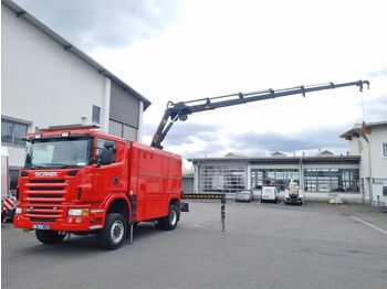 Kranbil Scania G360 4x4 Feuerwehr Rüstw. Kran Hiab 166E-5HiPro
