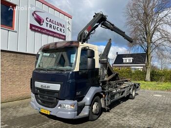 DAF FA LF55.180 hook + Hiab Crane - lastväxlare lastbil