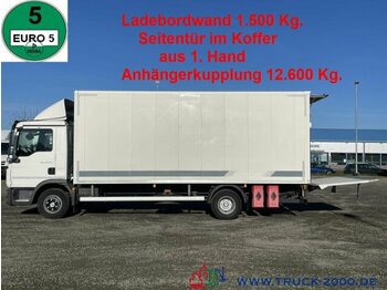 Lastbil med skåp MAN TGL 12.220 Koffer mit Seitentür + LBW 1.5t. 1.Hd: bild 1