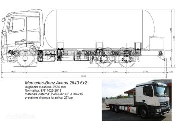 Tankbil för transportering gas MERCEDES-BENZ Actros 25.43: bild 1