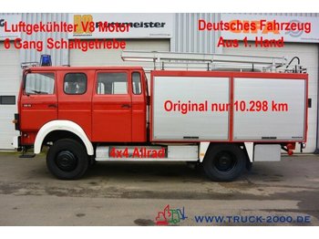 Lastbil med skåp Magirus Deutz 120 - 23 AW LF16 4x4 V8 nur 10.298 km -Feuerwehr: bild 1