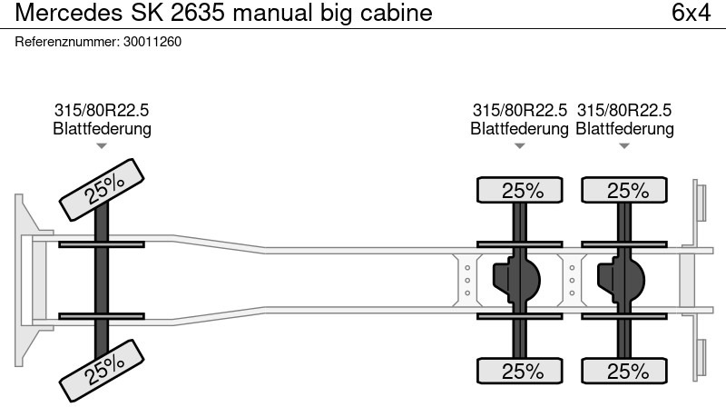Flakbil Mercedes-Benz SK 2635 manual big cabine: bild 14