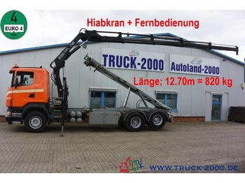 Lastbil med kabelsystem, Kranbil Scania R 340 Seil-Abrollkipper mit Hiab Ladekran + FB: bild 1