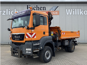 Tippbil lastbil MAN TGS 18.320 4x4 BL / Kran