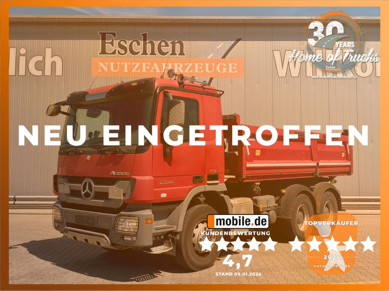 Tippbil lastbil Mercedes-Benz Actros 2644 Original100TKM*MEILLER*Bordmatik*TOP