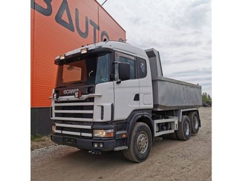 Tippbil lastbil Scania R 124 GB 420 6x2 Full steel