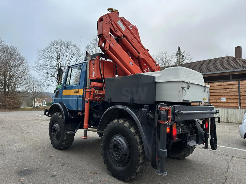 Lastbil Unimog U 1500 (425) Ferrari Kran 147.2A*Jib* TÜV NEU!