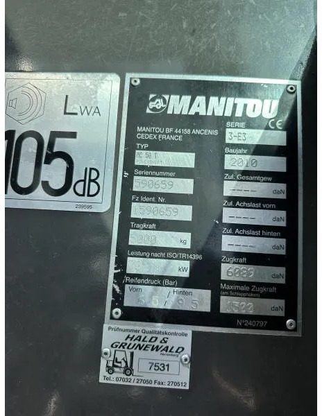 Motviktstruck Manitou MC 50 Turbo 5 to Geländestapler Seitenschieb Kabine