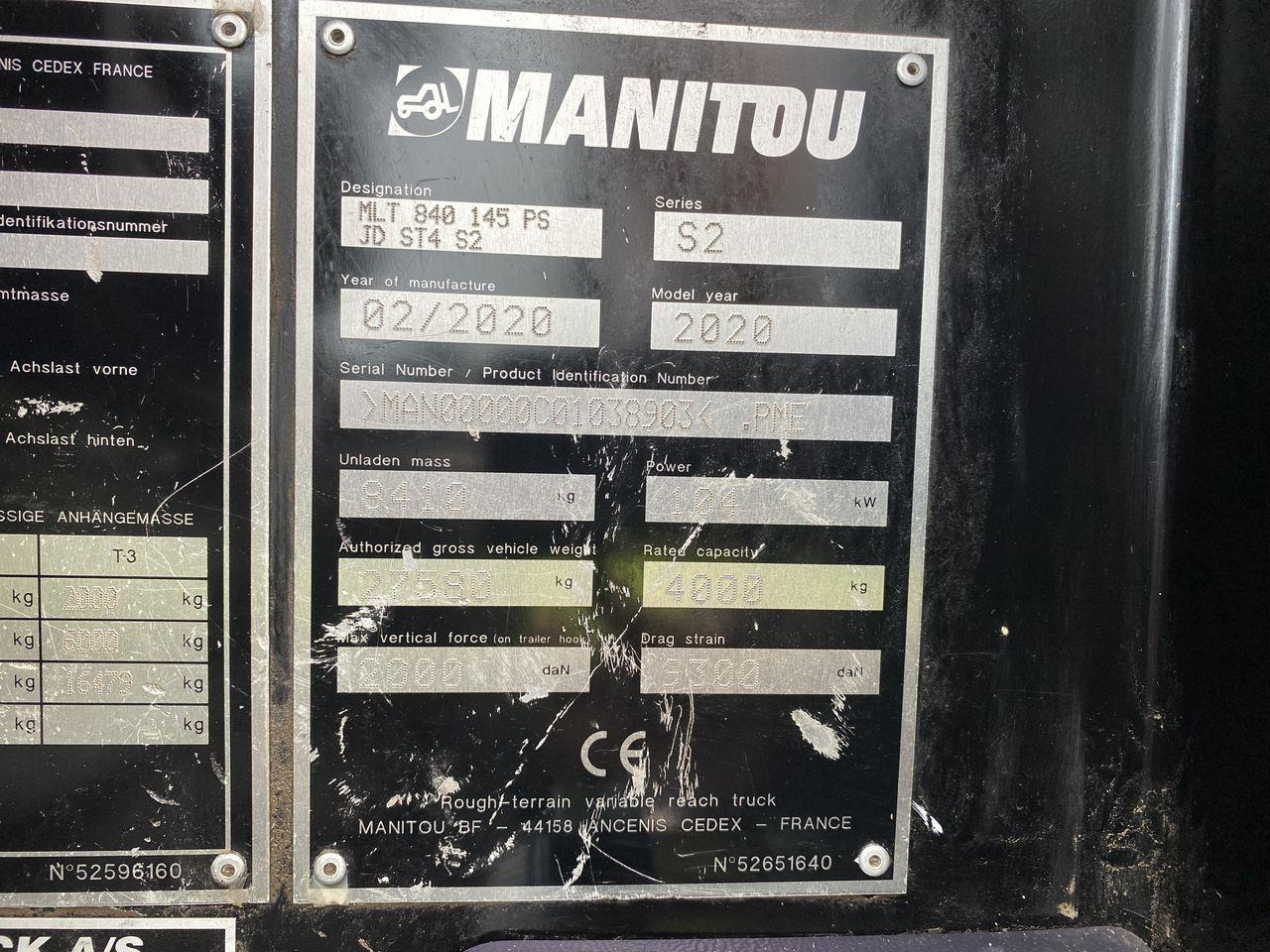 Teleskoplastar Manitou MLT840-145PS ELITE