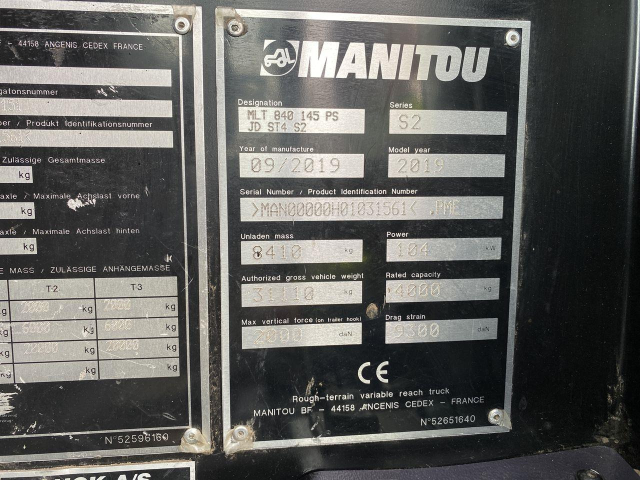 Teleskoplastar Manitou MLT840-145PS ELITE