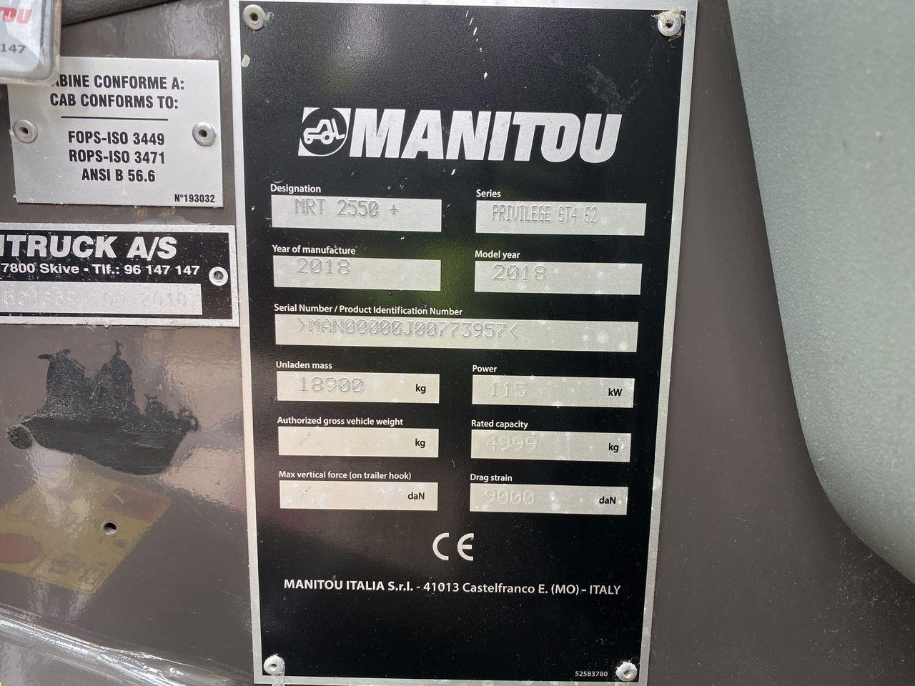 Teleskoplastar Manitou MRT2550P+ ST4