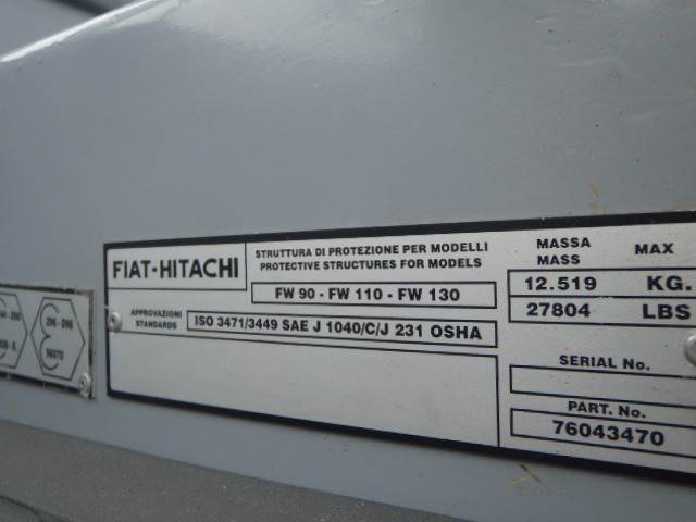 Hytt för Byggmaskiner Fiat Hitachi FW -: bild 4