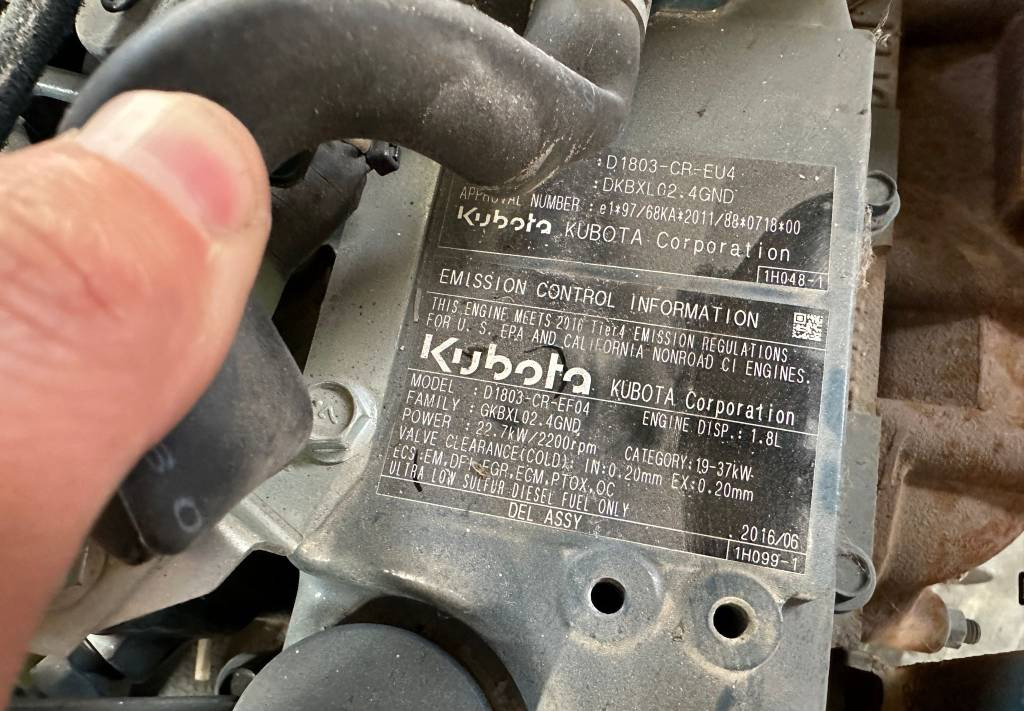 Motor för Byggmaskiner Kubota D1803-CR-EF04 ENGINE: bild 3