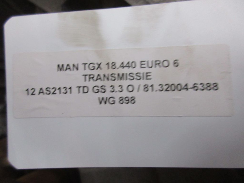 Växellåda för Lastbil MAN TGX 81.32004-6388 TRANSMISSIE 12 AS 2131 TD GS 3.3 O EURO 6: bild 5
