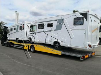 Biltransportbil semitrailer EGYEDI Lakókocsi szállító nyerges pót