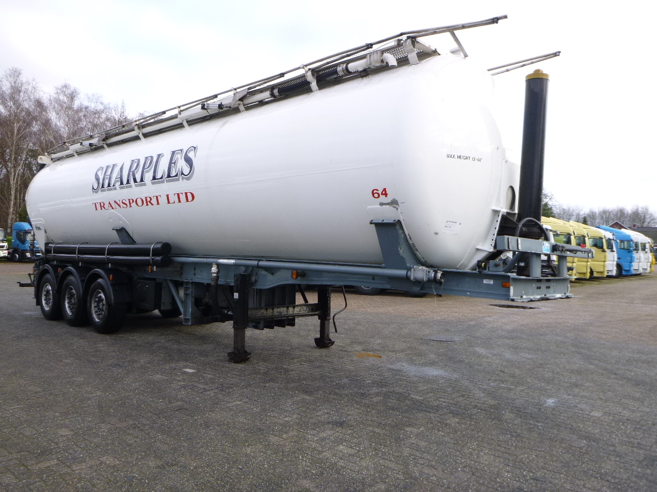 Tanktrailer för transportering mjöl Cobo Powder tank alu 58 m3 (tipping): bild 2