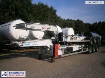 Asca 3-axle tank container trailer 20 ft. ADR/GGVS - Containerbil/ Växelflak semitrailer