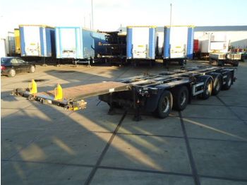 D-TEC CT-53 - 53.000 Kg - 5 axle combi trailer / 2x stuur as - Containerbil/ Växelflak semitrailer