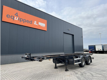 ESVE 30FT chassis, 2-axle, steering-axle, NL-chassis, APK: 10/2023 - Containerbil/ Växelflak semitrailer
