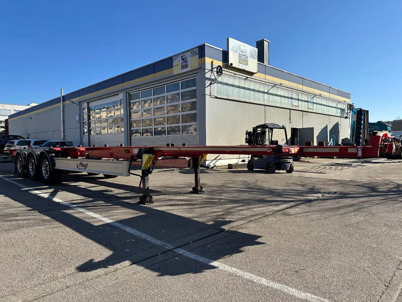 Containerbil/ Växelflak semitrailer Fliegl Containerchassis für 2 Wechselbrücken 15 m extralang!