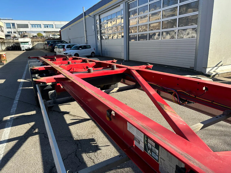 Containerbil/ Växelflak semitrailer Fliegl Containerchassis für 2 Wechselbrücken 15 m extralang!